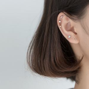 에르모사제이 E067 은귀걸이 / 실버 925 큐빅 볼 귀걸이 5p 세트