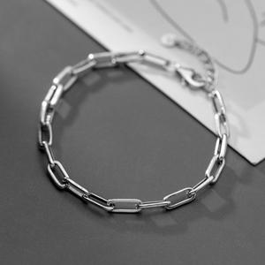 에르모사제이 W026 레이어드 은 팔찌 / 실버 925 볼드 클립 체인