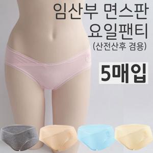 임산부 윌리골반팬티 5종세트 빅사이즈 여성 요일속옷