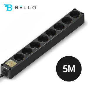 현대일렉트릭 블랙 멀티탭 블랙탭 8구 5m