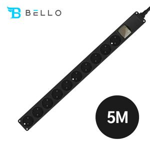 현대일렉트릭 블랙 멀티탭 블랙탭 10구 5m