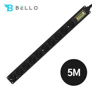 현대일렉트릭 블랙 멀티탭 누전차단 10구 5m