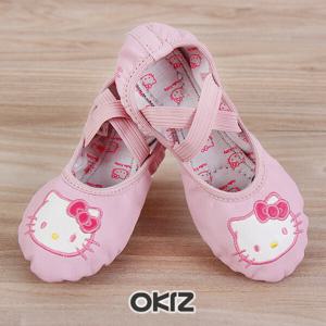 [오키즈][H0001] 헬로키티 발레슈즈 [얼굴자수] 유아동 토슈즈