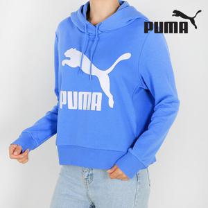 푸마 여성 클래식 로고 긴팔 후드 티셔츠 595915-84