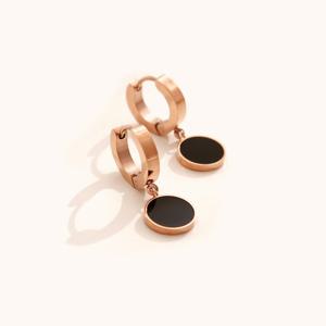 제이로렌 0M03331 써지컬스틸 오닉스 원터치귀걸이