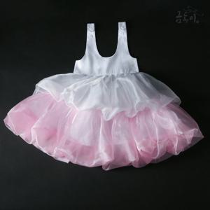 [금동이한복]2단 캉캉속치마 아동 여아 한복 소품