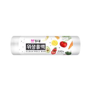 킹스봉 대용량 일회용 비닐 봉투 위생롤백 35x45cm (500매입)