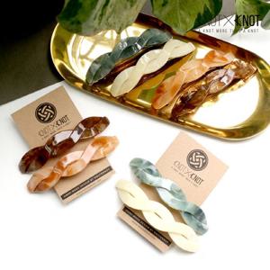 [KNOTXKNOT] 내추럴 아크릴 꼬임 매듭 헤어핀 라지 사이즈