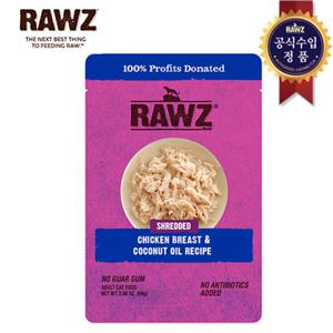 로우즈 고양이파우치 슈레디드-치킨가슴살& 코코넛오일