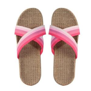 HKS 여름 사무실 비치 가벼운 린넨 마슬리퍼 산토리니