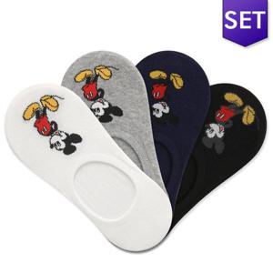 [쿠비카]미키 미끄럼방지 덧신 여성양말 5족 DF203