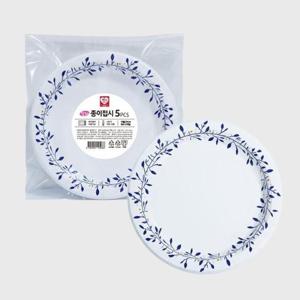 칼라 종이접시 14cm 10입 파티일회용접시 원형접시