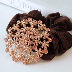 [리본크림] 안개꽃 크리스탈 큐빅 곱창밴드 / 머리끈 3color