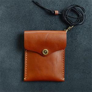 [에치펠레]가죽 유려한 목걸이 카드지갑/미니지갑/ECP