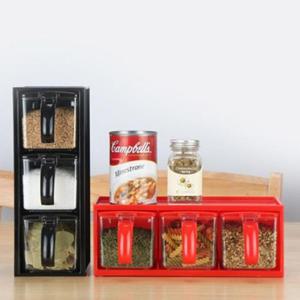 니드코 모던 플라스틱 양념통세트 4칸 소금통 고추가루