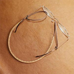 브라운 가죽으로 감싼 안경줄 ver2.고리교체형+추가고