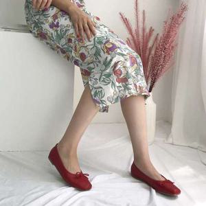 [블루피오레] 앞코 스퀘어 리본 플랫슈즈 BFS997