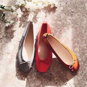 [블루피오레] 파스텔 컬러 리본 플랫슈즈 BFS1050