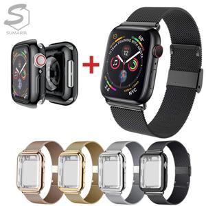 애플워치SE 3 2 40 44mm호환 풀커버 케이스 밀레니즈루프 스트랩
