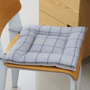 [이솔홈] 세미헤링본체크 끈 방석