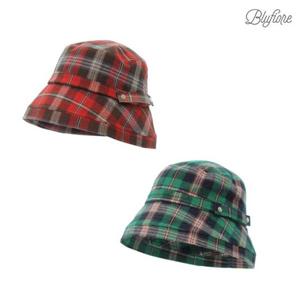 [블루피오레] 롤업 체크 벙거지 모자 BFH878