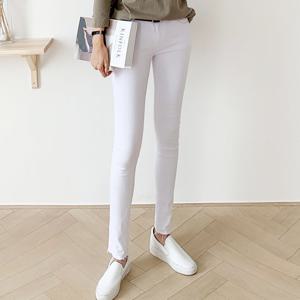 [나크21] 밑단 헤짐컷팅 화이트 슬림진 NK21-P-21 /빅사이즈