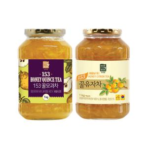 [녹차원] 달콤한 과일차세트 (꿀유자차1kg+꿀모과차1kg)