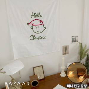 귀여운 자수 포인트 가리개+사은품[유리알]