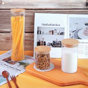 인블룸 원목뚜껑 원형 내열유리병 500ml