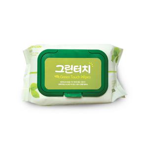 그린터치물티슈(100매 캡형) 국산 아기 유아 대용량물티슈 물티
