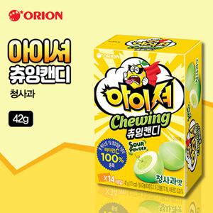 [오리온] 아이셔 츄잉캔디 청사과(42g)