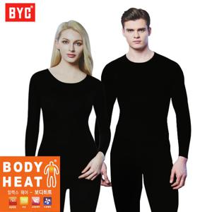 BYC 보디히트 베이직 남,여상하세트 발열내의