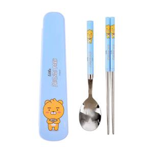 카카오 리틀프렌즈 슬림진공 수저 케이스 세트 라이언