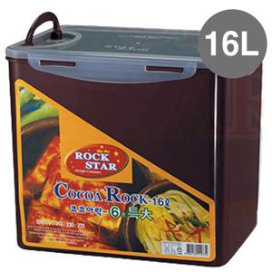 DF 락스타 코코아 밀폐 6호 특대 16L 밀폐용기 플라스틱용기 진
