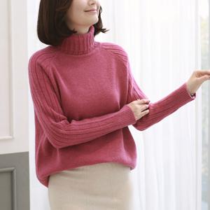 [웬디즈갤러리]오르다 골지 터틀넥 니트 XKN005