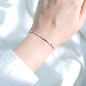 [이어넥핸즈] 써지컬스틸 슬림뱀줄팔찌 실버 로즈골드