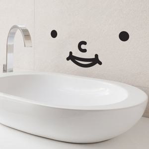 [무케렌시아] 우아한 달팽이_화장실스티커_해피스마일