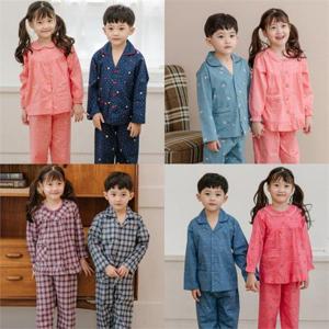 [키즈베리]국내산 순면100 프린트잠옷세트 4종택1