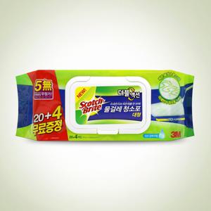 3M 물걸레 청소포 대형 24매 x 1개/쓰리엠 청소물티슈