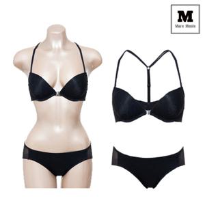 마레몬떼 키스피린 브라 팬티 세트 블랙