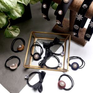 [KNOTXKNOT] 단독디자인 핸드메이드 수제 리본 큐빅 머리끈 2종