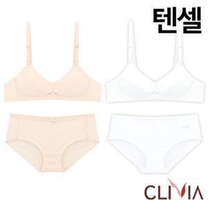 [크리비아]주니어2단계 텐셀 자카드 브라팬티2종(CLB6056)