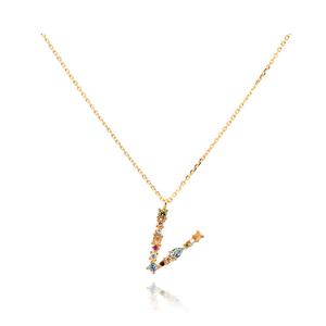 피디파올라 CO01-117-U LETTERS 이니셜 V 실버 목걸이