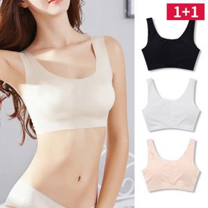 2세트 무봉제 노와이어 빅사이즈 심리스 브라탑_CY101