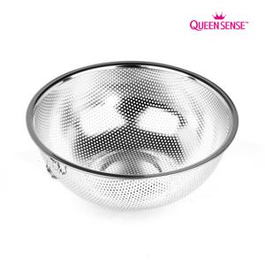 퀸센스 스텐 타공 바스켓 야채세척 펀칭 볼 바구니 21cm