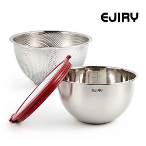 에지리 스텐콤보세트 20cm 2.8L / 믹싱볼 채반세트