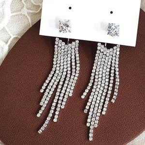 CE1585 블링 파티 롱 귀걸이