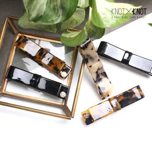 [KNOTXKNOT] 셀룰로오스 한쪽 리본 헤어핀