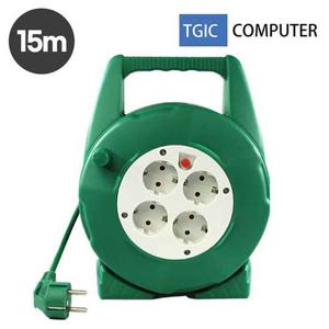 TGIC컴퓨터 TGC-1515 1.5SQ 15M 4구 케이블릴 콘센트 캠핑용 휴