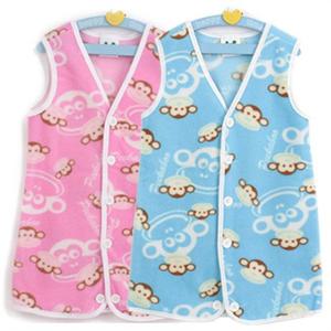 [삐까부]유아 아동 아기 가을 겨울 수면조끼삐까부몽키 기모롱 수면조끼